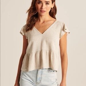 Abercrombie and Fitch: Flutter Sleeve Trapeze Top